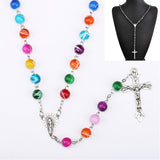 LNRRABC New Arrival High Quality Allergy Free 1PC Colorful Polymer Clay Bead Christian Catholic Necklace Wedding Gifts