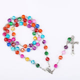 LNRRABC New Arrival High Quality Allergy Free 1PC Colorful Polymer Clay Bead Christian Catholic Necklace Wedding Gifts