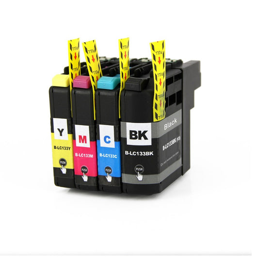 Full Ink 4 PCS Ink Cartridge LC133 Printer for Brother MFC-J245 J470DW J475DW J650DW J870DW J4410DW J4510DW J4710DW With Chip