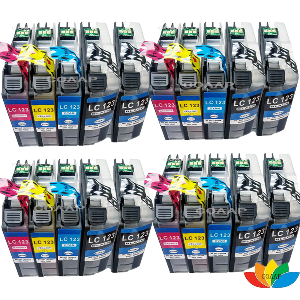 20x Compatible ink cartridge Brother LC123 LC121 for MFC-J870DW MFC-J650DW MFC-J425 MFC-J6720DW MFC-J6520DW DCP-J4110DW DCP-J13