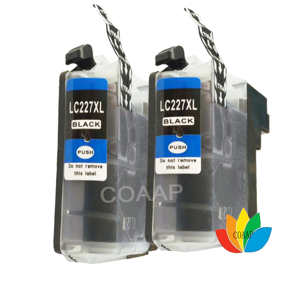 2 COMPATIBLE BROTHER LC 227 BLACK INK CARTRIDGE FOR MFC-J4420DW J4620DW J5320DW J5620DW J5625DW J5720D J680DW PRINTER