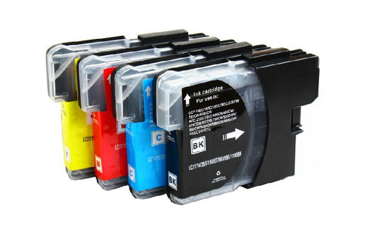 4Pcs LC980 LC1100 LC61 Ink Cartridge for Brother DCP-195C DCP-197C DCP-365CN DCP-373CW DCP-535CN DCP-585C DCP-585CW