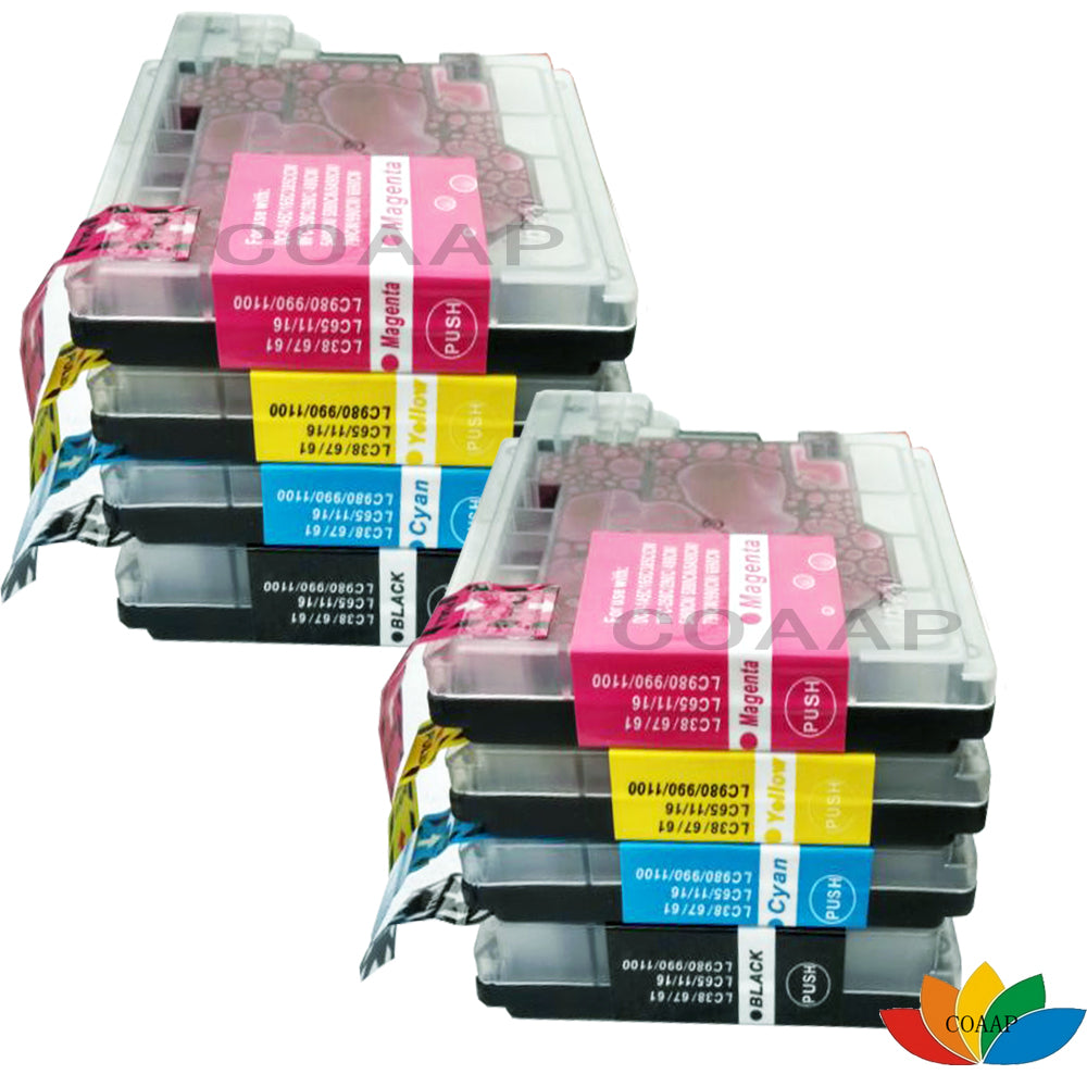 8x COMPATIBLE BROTHER LC38 LC39 LC61 LC65 INK CARTRIDGE FOR MFC-6690CW MFC-6890CDW MFC-295CN MFC-297C MFC-490C MFC-650CD