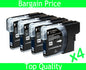 4 x Black Ink Cartridge for Brother LC980 LC1100 LC38 LC67 LC61 for Brother DCP-145C DCP-165C DCP-185C DCP-385C DCP-535CN