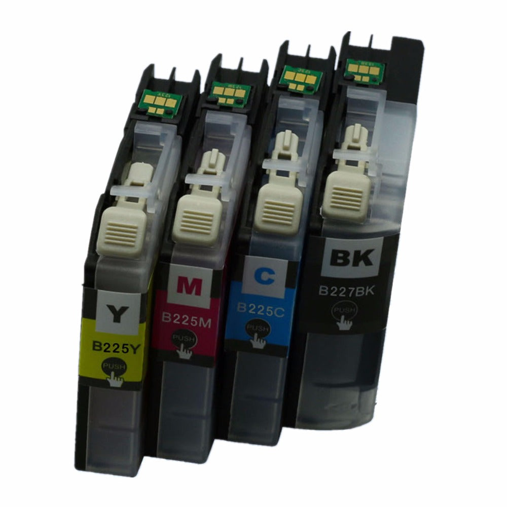 Replacement 4 Pk LC227BK LC227 XL LC225 LC 227 225  Ink Cartridges For Brother DCP J4120DW MFC J4420DW J4620DW J4625DW J5320DW