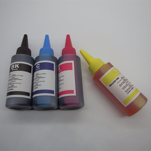 wholesale Sale 100ML High quality universal Dye Refill Ink 4 Color Kit Kits For Brother ciss refillable ink cartridge General