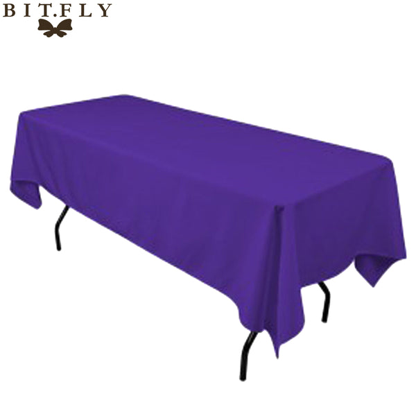 5pcs/ Pack  Rectangular Satin Tablecloth 21 colors Table Cover for Wedding Party Restaurant Banquet Decorations by free shipping
