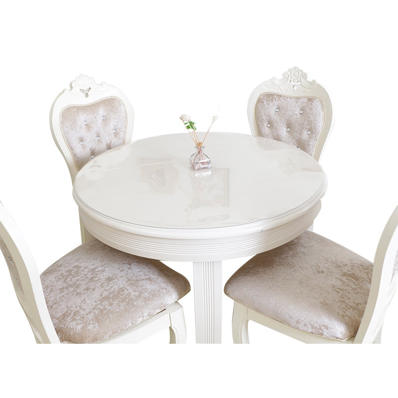 PVC Transparent Tablecloth Waterproof Oil Cloth Kitchen Table Cloth Soft Glass Round Table Cover for Kitchen Restaurant Office