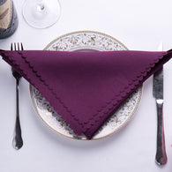 6pc 46x46cm Dinning Table Napkins Wedding Table Napkins Cloth Classical Plain Color Polyster Wedding Table Decoration Purple