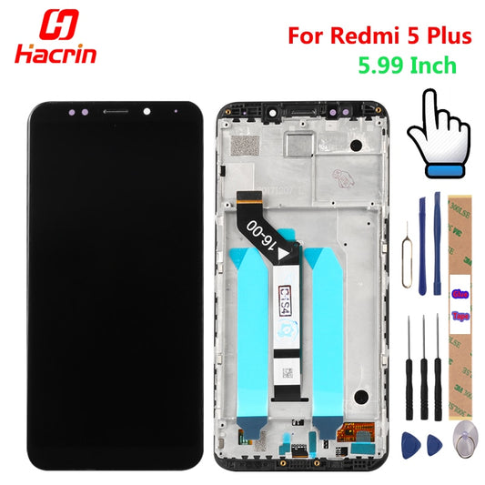 Xiaomi Redmi 5 Plus LCD Display+Touch Screen With Frame New Digitizer Glass Panel Assembly Screen For Xiaomi Redmi 5 Plus