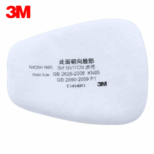 3M 10pcs/lot 5N11 N95 Particulate Filter Cotton For Gas Mask 6200 and 7502 Series Accessory Respirator Face Mask Accessories