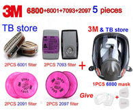 3M 5 sets respirator mask 6800+6001+7093+2091+2097 +5N11+501 Modular protective mask Multipurpose Full face mask