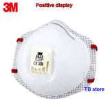 3M 8833 FFP3 respirator mask Anti-glass fiber Anti-radioactive particulates protective mask Breathing valve High grade dust mask