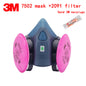 3M 7502 mask +2091 filter respirator dust mask Genuine high quality respirator mask against particulates Soot glass fiber mask