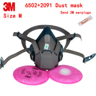 3M 6502+2091 respirator dust mask Genuine security dust mask against dust Welding dust glass fiber respirator mask
