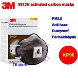 3M 9913V KP90 respirator mask Activated carbon With breathing valve protective mask Formaldehyde PM2.5 dust filter mask