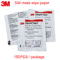 3M 504 mask Wipe the paper 6200/7502/6800/FF402 clean maintenance Wet wipes Anti-fog Decontamination Face screen Clean paper