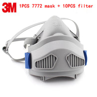 3M 7772 respirator mask 1PCS mask + 10PCS filter against Industrial dust smoke PM2.5 Labor protection dust respirator