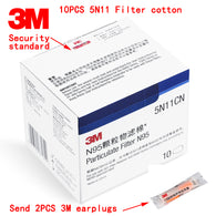3M 5N11 N95 Dust filter cotton 10PCS Manufacturers genuine Antivirus dust mask filter 6200/7502 mask filter Send earplugs