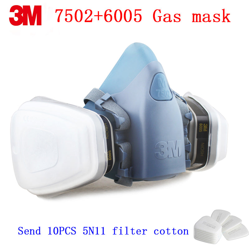 3M 7502+6005 respirator gas mask Genuine security 3M protective mask against formaldehyde Organic vapor chemical gas mask