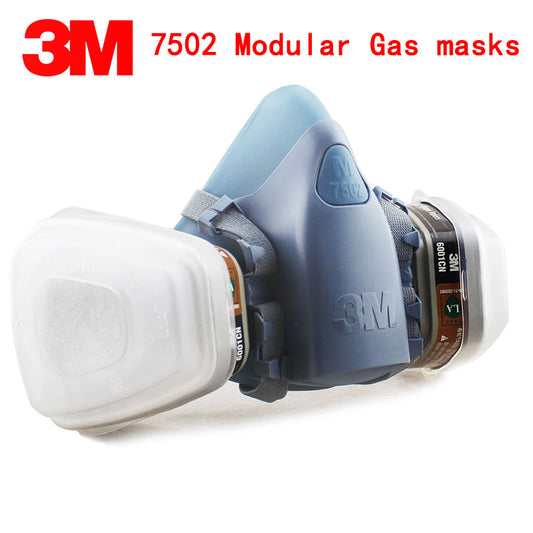 3M 7502 respirator gas mask Genuine high quality protective mask With 6001 filter 5N11 filter 501 filter cover chemical gas mask