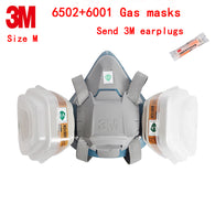 3M 6502+6001CN respirator gas mask Genuine security 3M respirator mask against pesticide Painting Graffiti protective mask