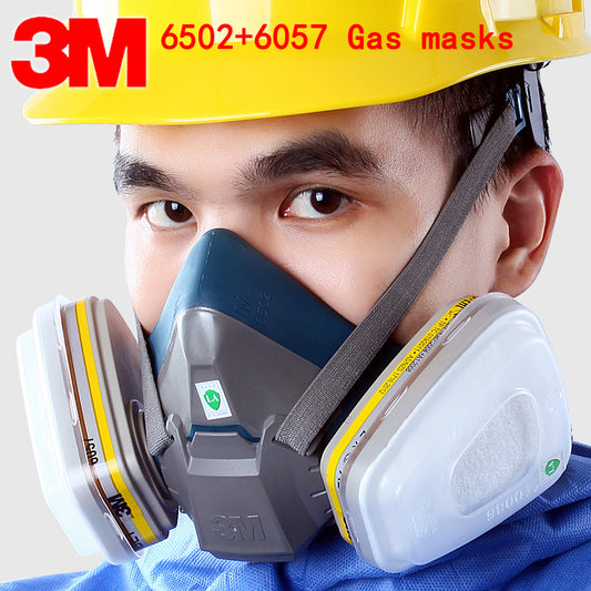 3M 6502+6057 respirator gas mask Genuine security 3M protective mask against Multiple types chemical gas mask