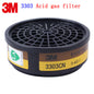 3M 3303CN gas mask filter Genuine security 3M filter against Acid gas Chlorine gas Sulfur dioxide 3000 series mask filter