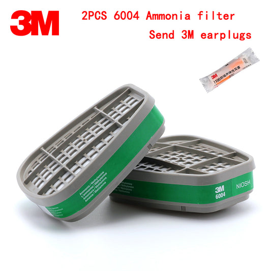 3M 6004 gas mask filter Genuine guarantee against Ammonia Methylamine Chlorine gas  filters 6000/7000 series of masks Filter