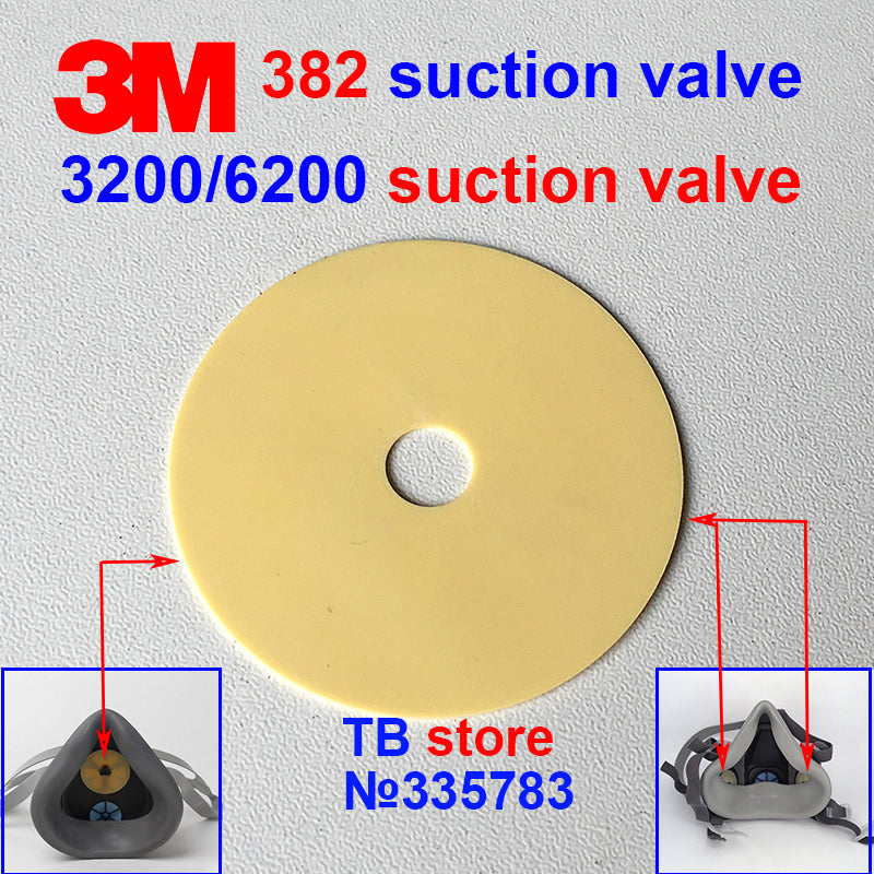 3M 382 Suction gasket 3200/6200 Gas mask Replacement gasket yellow Circular Respiratory mask valve