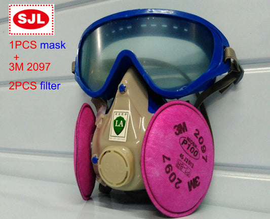 SJL respirator mask + 3M 2097 filter protective mask against Painting Graffiti spraying filter mask