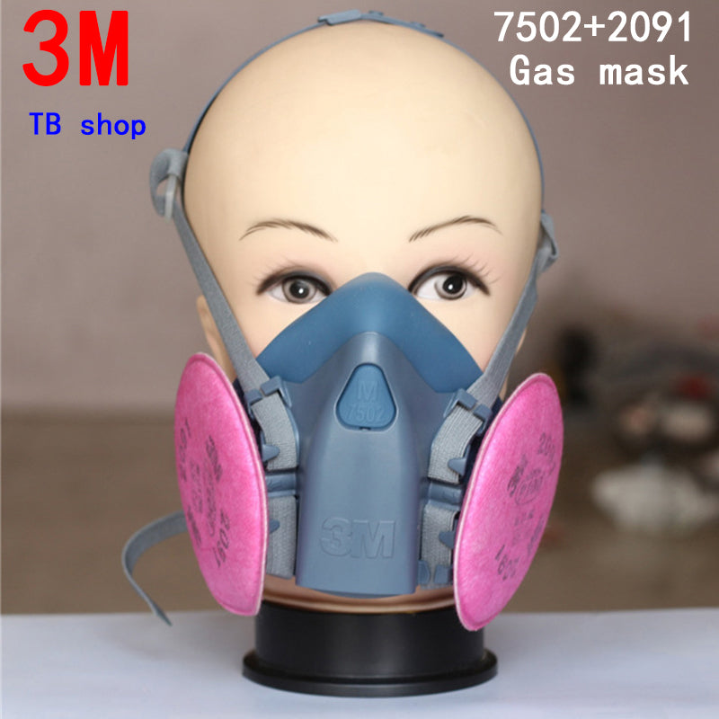 3M 7502+2091 respirator gas mask high quality filter mask against Car manufacturer Spraying Painting protective mask