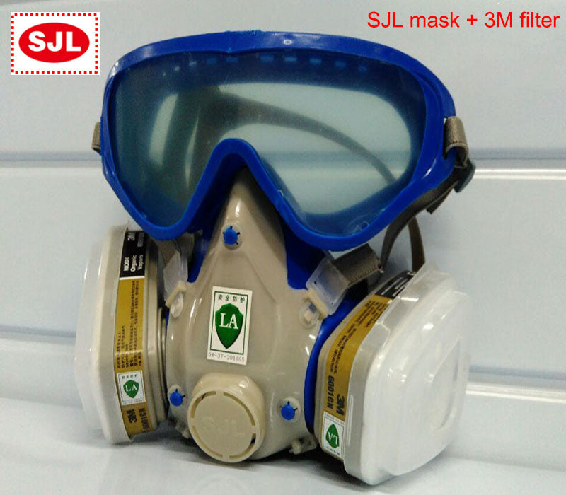 SJL respirator mask +3M 6001/5N11/501 filter protective mask against Painting spraying respirator gas mask