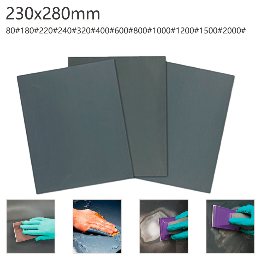 Sandpaper Grind 80-2000 Grits Sheet Surface Finish Abrasive Paper Wet Dry Tool Sand Wood Furniture Turning Polish Buffing