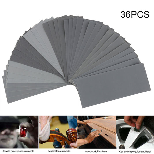 1set Sandpaper Waterproof Abrasive Paper Sand Paper Silicone Carbide Grinding Polish Tool Metal Wood Abrasive Toolsl