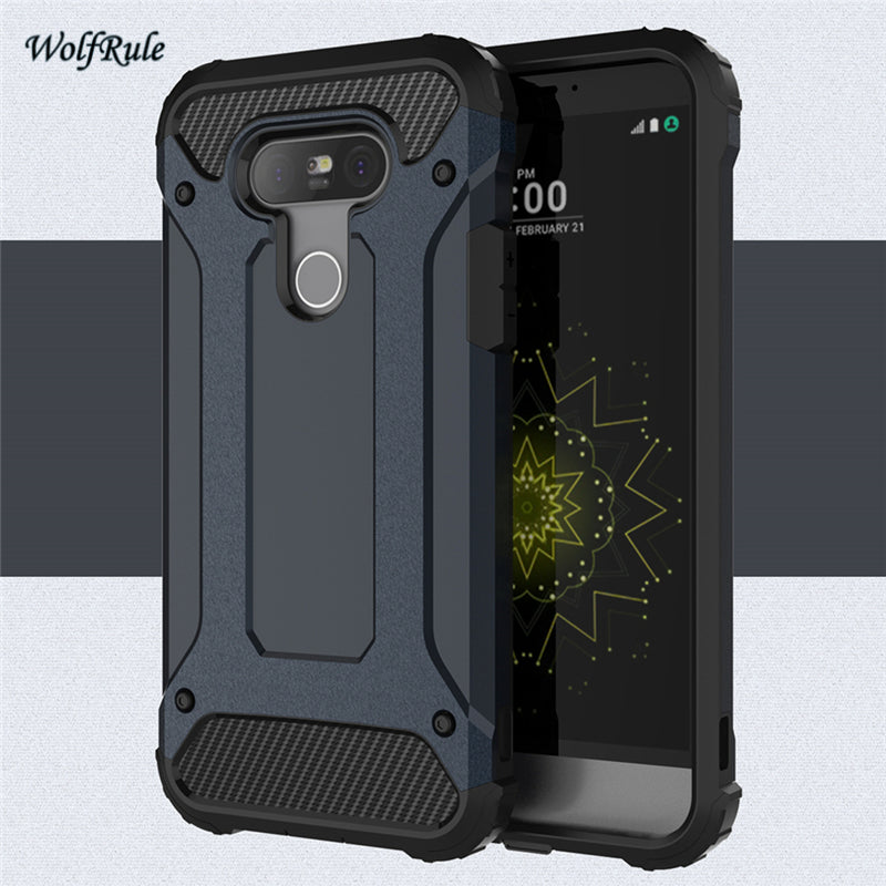 Wolfrule sfor phone case lg g5 cover anti-knock silicone armor hard plastic back case for lg g5 lgg5 Protective case h850 funda<