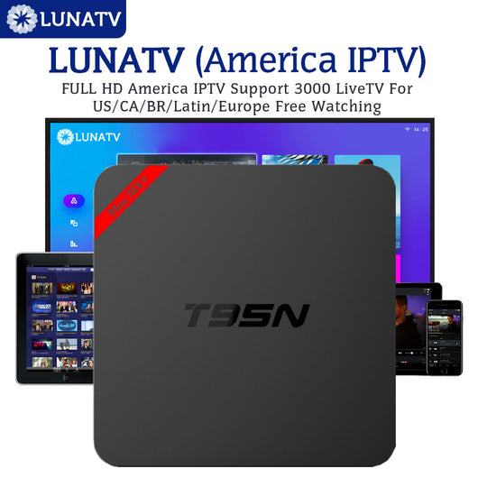 Android T95N 1G8G Smart box set top box 6.0 TV Box with 1 Year LUNATV US Canada brazil Latin IPTV 3500 Live Channels