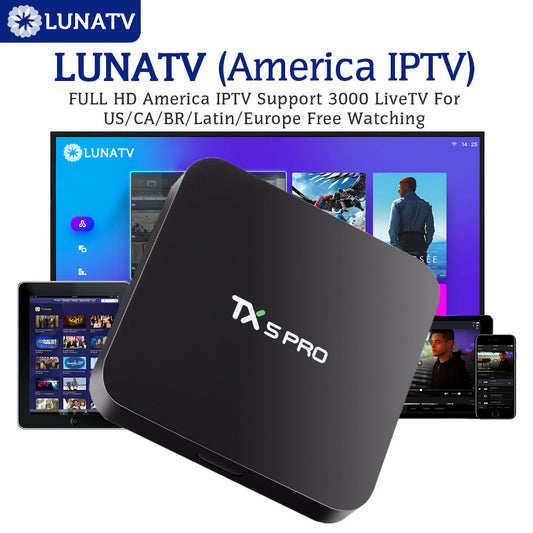 TX5PRO With 1 Year LUNATV US Canada brazil Latin IPTV Smart IPTV Set Top Box Android TV Box 2/16G Quad Core Media Player