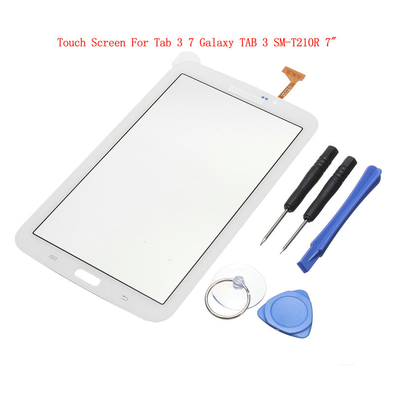 White for  Touch Screen Digitizer Glass+Tools For Samsung for Galaxy TAB 3 SM-T210R 7'' Repair Tool Set  Accessories & Parts