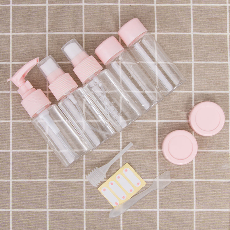 Portable Travel Cosmetics Storage Bottles Press Spray Bottles Emulsion Cream Storage Box Lotion Dispenser Organizer 10PCS/Set