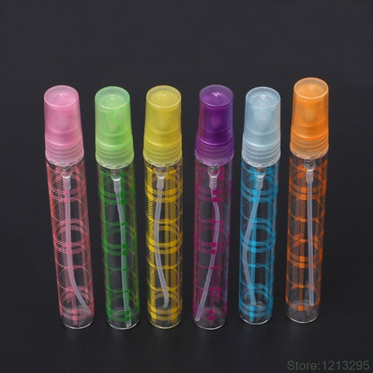 6Pcs Crystal Lattice Cut Glass Perfume Spray Bottles Atomizer Refillable Empty W210