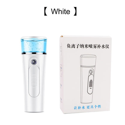 Portable Moisturing Spray Nano-Mater Face Spray Bottle Nano Facial Steamer Cold Beauty Hydrating Skin Care Phone Charger Bank