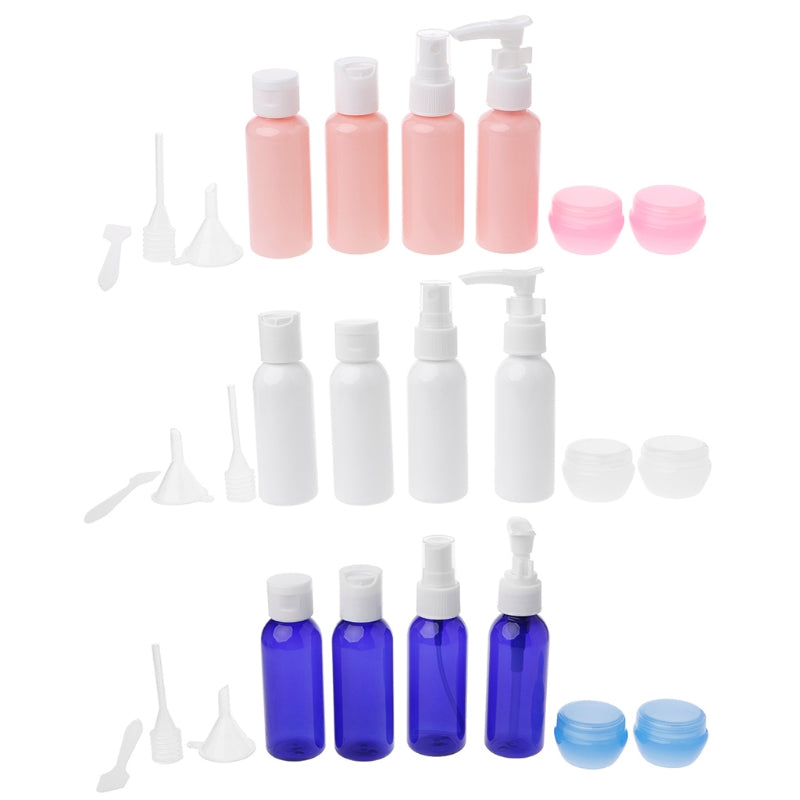 3 Colors Cosmetics Plastic Travel Bottles Package Set Pressing Spray Cream Lotion Liquid Tools New