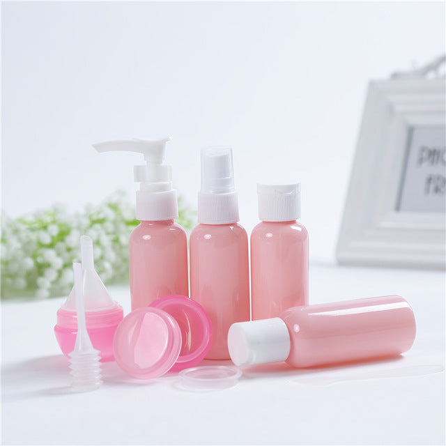 Refillable Travel Bottles Set Package Cosmetics Bottles Plastic Pressing Spray Bottle Makeup Tools Kit For Travel Vaporizer