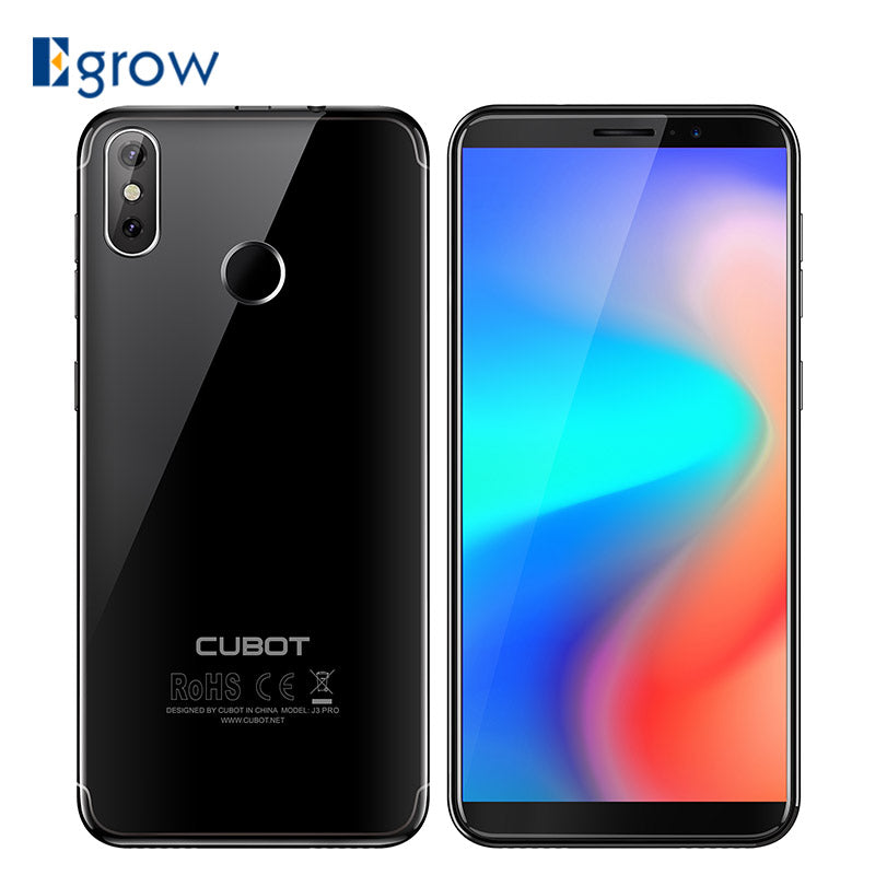 Cubot J3 PRO 4G Mobile Phone 5.5Inch 18:9 FD 16GB 1GB MT6739 Quad-core 13MP+2MP Rear Cameras 2800mAh Fingerprint Smartphone