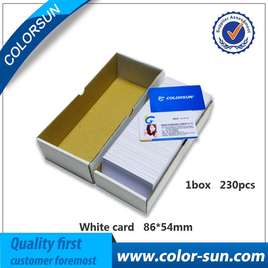 230PCS/Lot Printable Blank Inkjet PVC ID Cards For Canon for Epson Printer P50 A50 T50 T60 R390 L800 waterproof