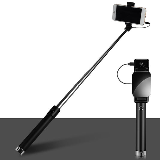 Wired Selfie Stick Handheld Selfie Stick Creative for Smartphone Stand Selfie Rod Selfie Stick Foldable ABS Phone Mount Travel