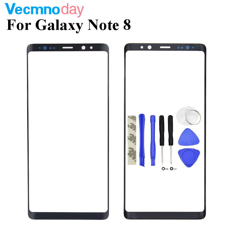 Vecmnoday For Samsung Galaxy Note 8 Front Outer Screen Glass Lens Repair For Samsung Note8 N950F N950 Mobile Phone Cover Plate