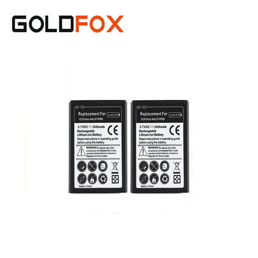 High Quality 2 PCS Batteries Battery For Samsung Galaxy Note i9220 GT-N7000 N7000 Mobile Phone Replacement 2800mah Bateria