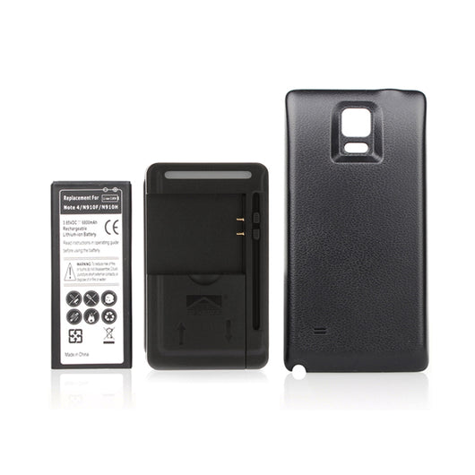 High Quality Extended 6800mah Replacement Phone Battery+Charger+Back Cover For Samsung Note IV 4 Note4 N9100 N910F N910H N910